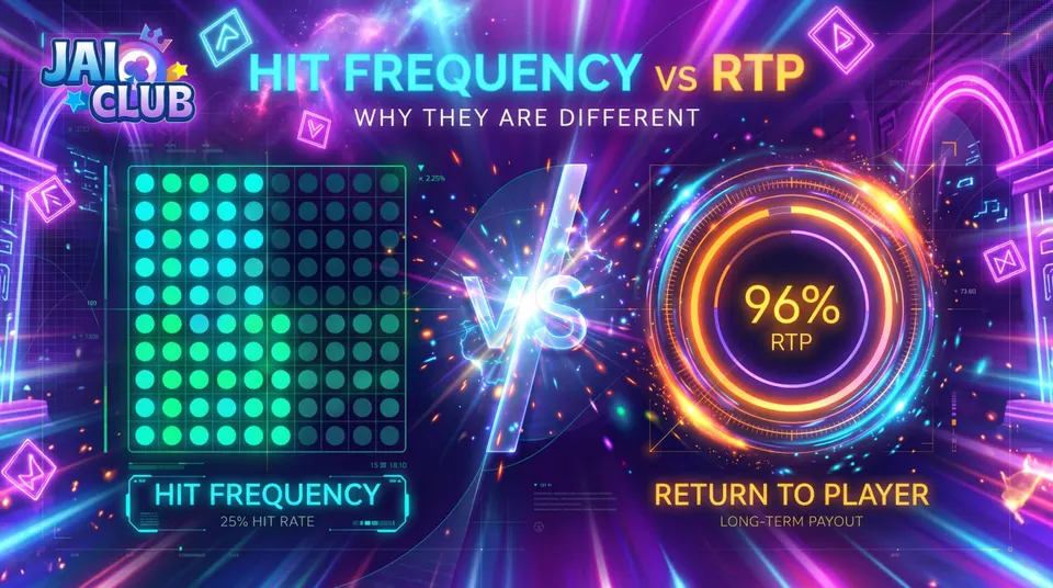 Data visualisation comparing a hypothetical 25 percent slot hit frequency with a 96 percent theoretical RTP.